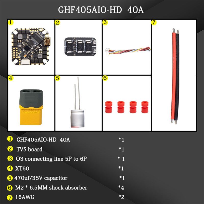 Drone Esc - ABTI-GHF405AIO-HD 40A AIO Flugsteuerung F405 F4
